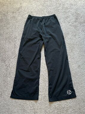 Be Present yoga Pants L Drawstring Elastic Waist Pockets Straight